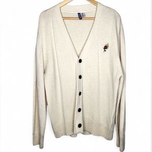 H&M Divided Ivory Knit Cardigan Size M